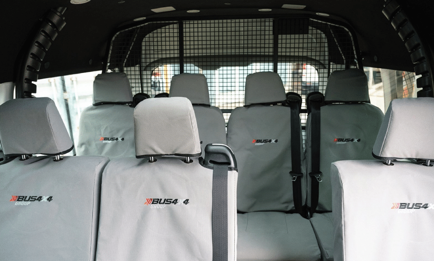 Photo of seats used in a variety of 4x4 conversions | Featured image for the Home page of Bus 4X4 Group.
