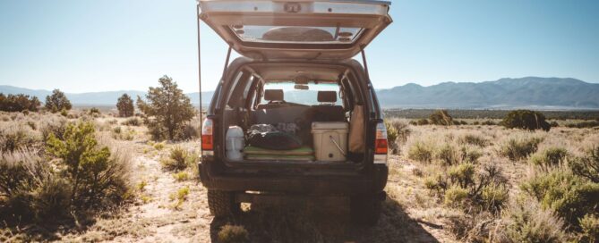 Off Road Camping Tips 13 SUV with camping gear | Featured image of the Off Road Camping Tips Blog by Bus 4x4 Group.